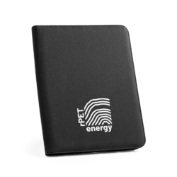 EMERGE FOLDER II. Porte documents A4 en 300D polyester recyclé (100% rPET) avec fermeture éclair