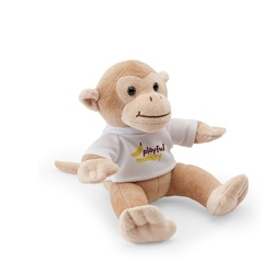 MONKY. Peluche en forme de singe avec t-shirt