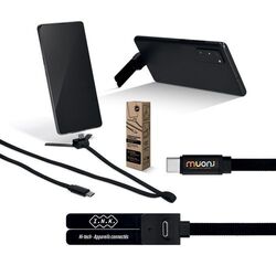 CÂBLE DE CHARGE RAPIDE USB-C AVEC SUPPORT DE TÉLÉPHONE PLIABLE