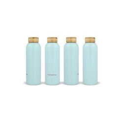 Bouteille en acier inoxydable Waterdrop avec bouchon en bambou 600 ml
