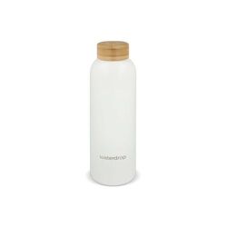 Bouteille en acier inoxydable Waterdrop avec bouchon en bambou 600 ml