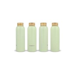Bouteille en acier inoxydable Waterdrop avec bouchon en bambou 600 ml