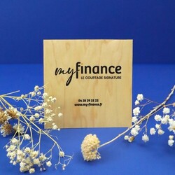 Mini carte bois carrée