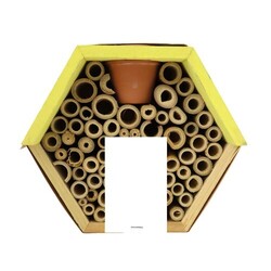 Hôtel à insectes avec pot et graines mellifères