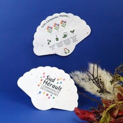 Eventail papier graines  200g recto
