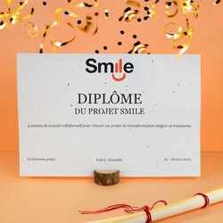 Diplôme A4 papier graines 250 recto