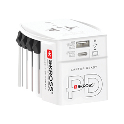 SKROSS Adaptateur de voyage 30W et PD, ports USB A et C MUV