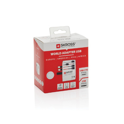 SKROSS Adaptateur de voyage 30W et PD, ports USB A et C MUV