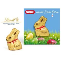 76706 - MINI LAPIN OR LINDT
dans un carton personnalisable - 1-Objet-Pub