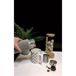 Bouteille en verre double paroi 'Ocha', 400ml, housse néoprène