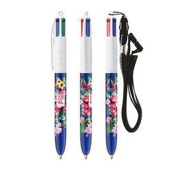 BIC® 4 Couleurs® bille + Lanyard