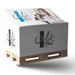 Bloc cube sur palette