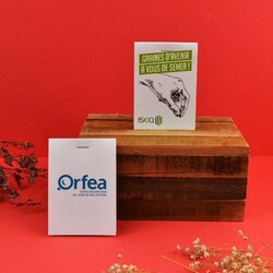 Sachet graines transparent avec grand cavalier