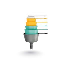 CUILLERES ET PICHET DOSEURS + ENTONNOIR + SPATULE