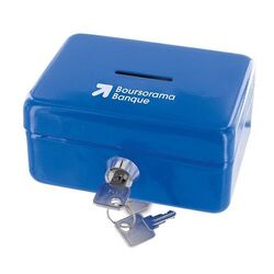 TIRELIRE BOITE METALLIQUE A CLE