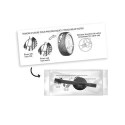 TESTEUR USURE PNEUS ET DEVISSE VALVE EN SACHET INDIVIDUEL AVEC NOTICE