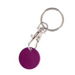 PORTE-CLE MOUSQUETON METAL AVEC JETON CADDIE