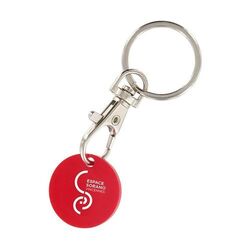 PORTE-CLE MOUSQUETON METAL AVEC JETON CADDIE