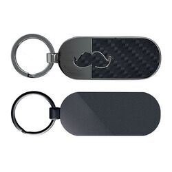 PORTE CLE METAL ET FIBRE DE CARBONE