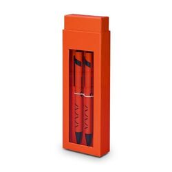 PARURE COFFRET CADEAU : 1 STYLO METAL ECRITURE BLEUE + 1 PORTE MINE