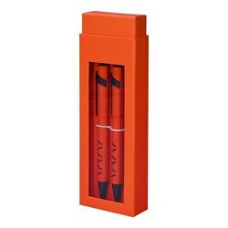 PARURE COFFRET CADEAU : 1 STYLO METAL ECRITURE BLEUE + 1 PORTE MINE