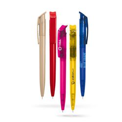 STYLO BILLE BLEUE CORPS ET CLIP PLASTIQUE EN MATIERE RECYCLEE rPET