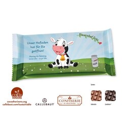 Chocolat tablette de 100 g en flowpack, chocolat au lait Callebaut