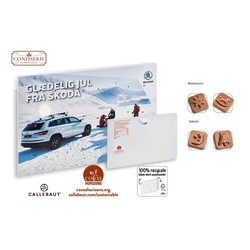 Calendrier de l'Avent à accrocher impression personnalisée, Callebaut chocolat au lait calendrier
