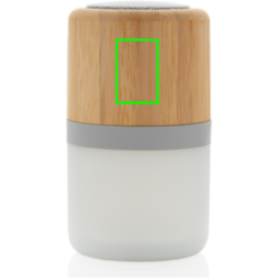 Enceinte 3W en bambou avec lumière d'ambiance