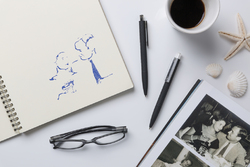 Stylo X3 finition gomme noire en ABS recyclé RCS