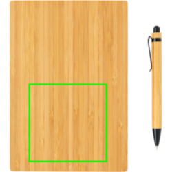 Set carnets de notes A5 et stylo en bambou