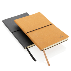 Carnet de notes A5 en cuir recyclé GRS