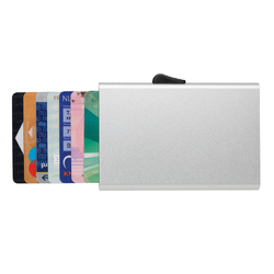 Porte-cartes en aluminium anti RFID C-Secure