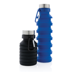 Bouteille en silicone pliable étanche avec couvercle