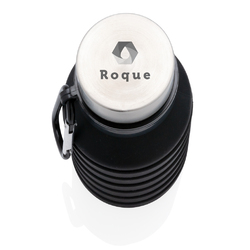 Bouteille en silicone pliable étanche avec couvercle