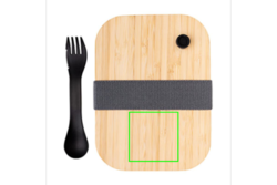 Boîte repas en verre avec couvercle en bambou