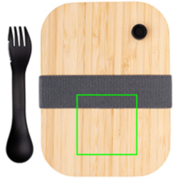 Boîte repas en verre avec couvercle en bambou