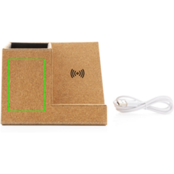Chargeur à induction 5W en liège avec porte-crayons