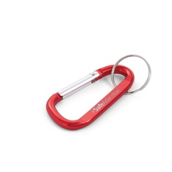 MATTHEW. Mousqueton en aluminium avec anneau porte-clé