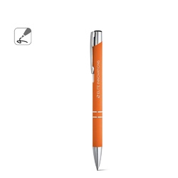 BETA SOFT. Stylo en aluminium avec finition en caoutchouc