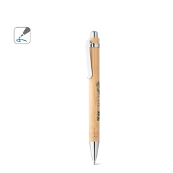 HERA. Stylo en bambou avec clip en métal