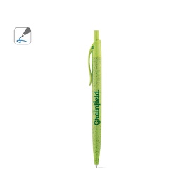 CAMILA. Stylo à bille en fibre de paille de blé et ABS avec clip