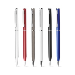 LESLEY METALLIC. Stylo à bille en aluminium avec clip et mécanisme twist