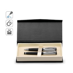 ORLANDO. Set de stylo et de roller en métal avec clip