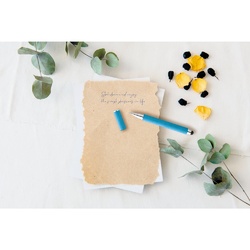 PAPYRUS. Stylo bille en papier kraft et ABS avec pointe tactile