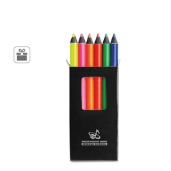 MEMLING. Boîte à crayons avec 6 crayons de couleur