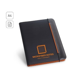 FITZGERALD. Porte-documents A4 en PU et microfibre avec bloc de pages lignées