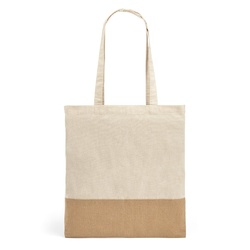 MERCAT. Sac 100% coton (160 g/m²) avec détails en imitation jute