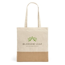 MERCAT. Sac 100% coton (160 g/m²) avec détails en imitation jute