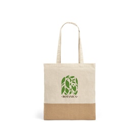 MERCAT. Sac 100% coton (160 g/m²) avec détails en imitation jute